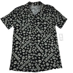 Goonies All Over Print AOP Men's‎ Size Small Woven Shirt Sleeve Shirt New
